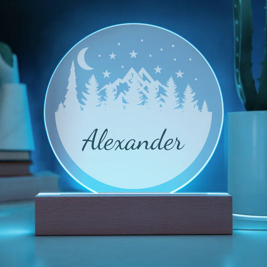 Personalized Name Acrylic Plaque Night Light