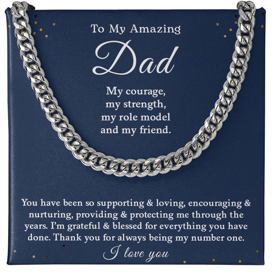 To My Amazing Dad | Cuban Link Chain