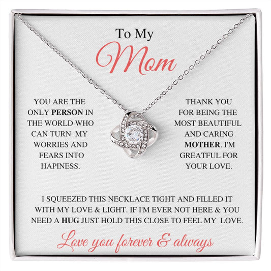 To My Mom | Love You Forever & Always |  Love Knot Necklace